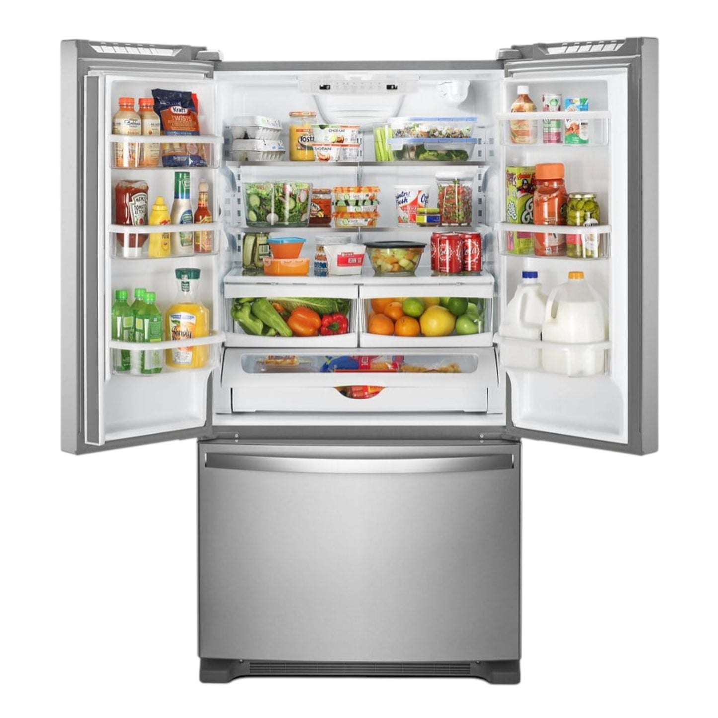 Whirlpool 22 cu. ft. 33-in French Door Refrigerator with Fingerprint Resistant Finish – Stainless Steel