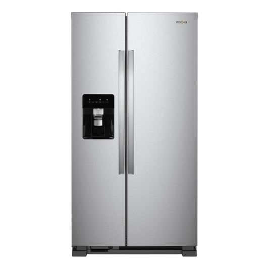 Whirlpool 24.6 cu. ft. 36-in Side-by-Side Refrigerator with Exterior Ice & Water Dispenser – Stainless Steel