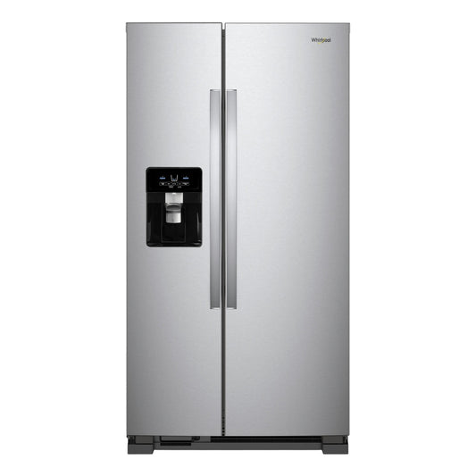Whirlpool 25 cu. ft. 36-in Side-by-Side Refrigerator with Exterior Ice & Water Dispenser – Stainless Steel