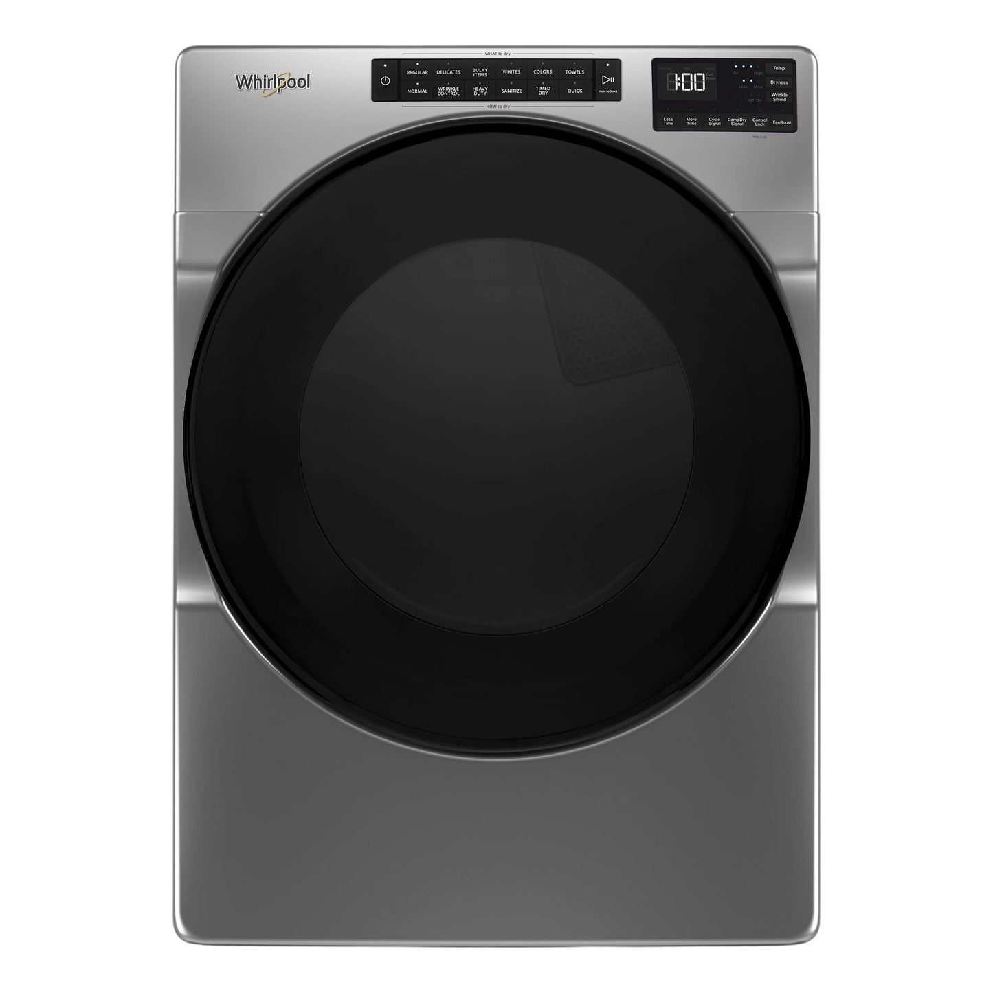 Whirlpool 27-Inch 7.4 cu. ft. Front Load Electric Dryer with Advanced Moisture Sensing – Chrome Shadow