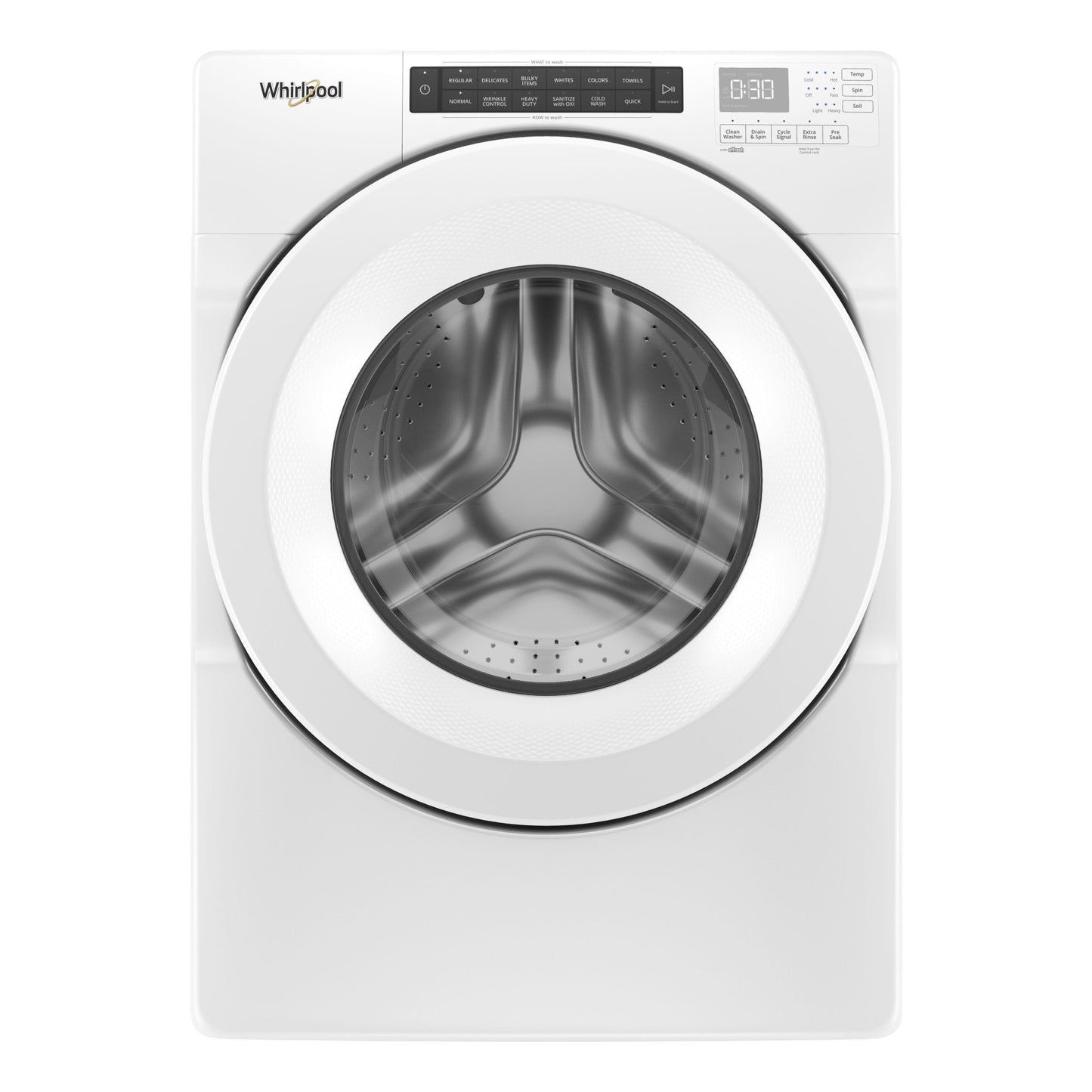 Whirlpool 4.3 cu. ft. Closet-Depth Front Load Washer with Intuitive Controls – White