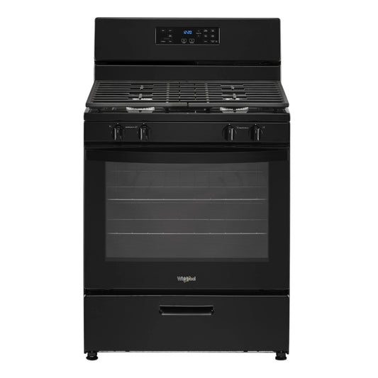Whirlpool 5.1 cu. ft. Freestanding Gas Range with SpeedHeat™ Burner and Broiler Drawer – Black