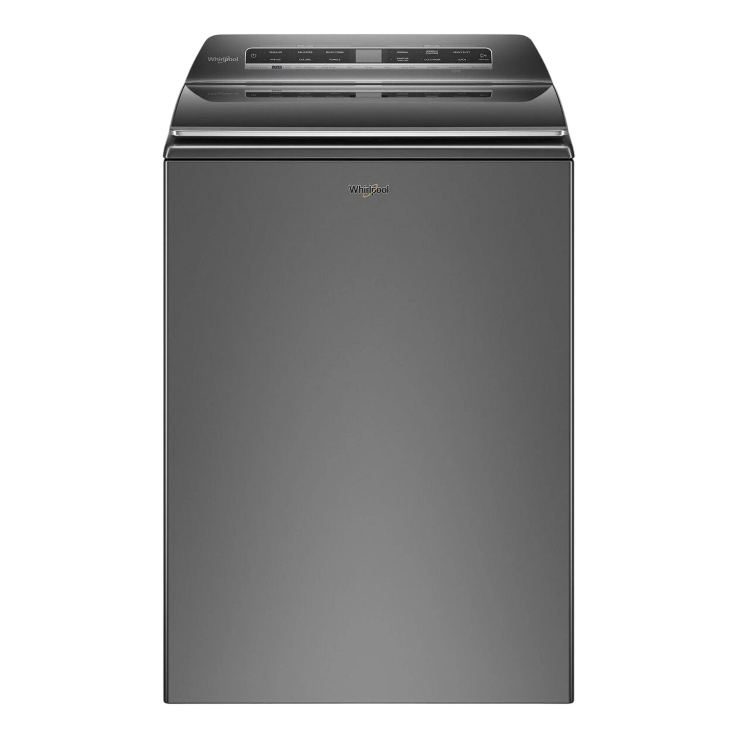 Whirlpool 5.2–5.3 cu. ft. 27-Inch Wide Smart Top Load Washer with 2-in-1 Removable Agitator – Chrome Shadow