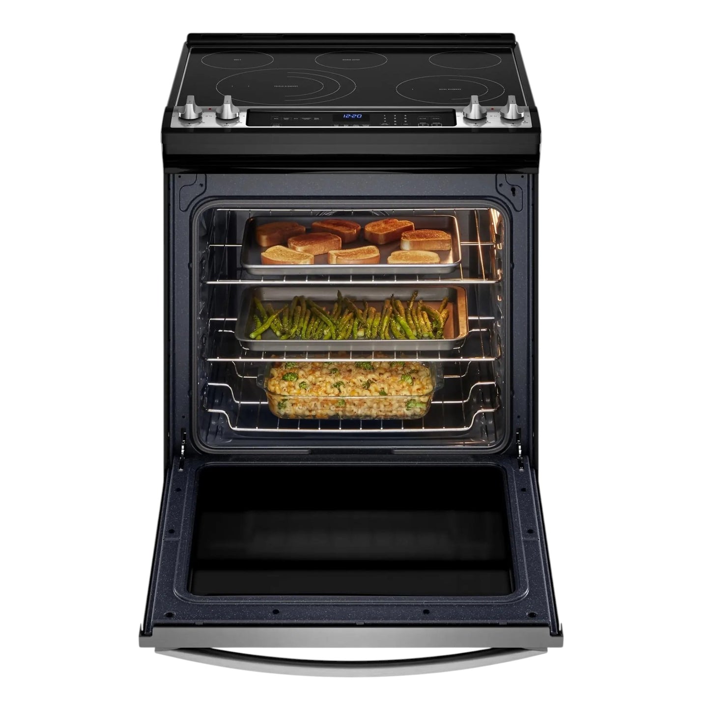 Whirlpool 6.4 cu. ft. 30-Inch Slide-In Electric Range with 7-in-1 Air Fry Oven – Fingerprint Resistant Stainless Steel