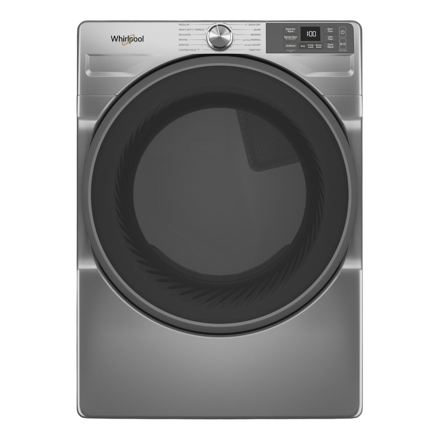 Whirlpool 7.4 cu. ft. Smart Front Load Electric Dryer with Wrinkle Shield™ Option – Radiant Silver