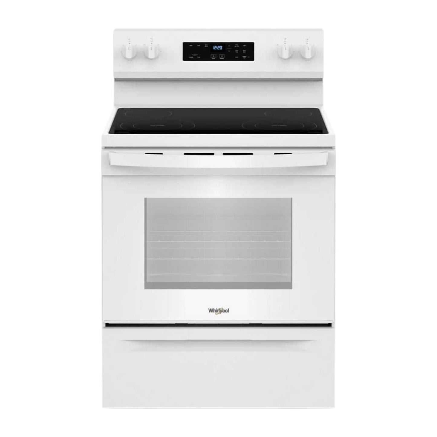 Whirlpool 5.3 cu ft 30" Electric Range with FlexHeat™ Dual Radiant Element & No Preheat Mode – White