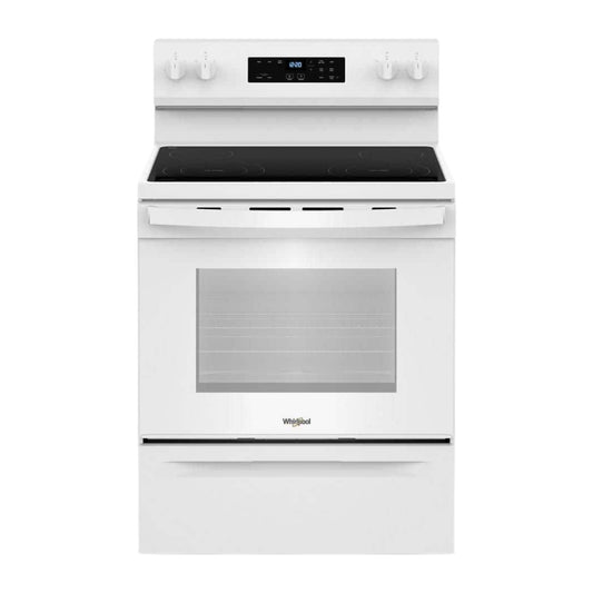 Whirlpool 5.3 cu ft 30" Electric Range with FlexHeat™ Dual Radiant Element & No Preheat Mode – White